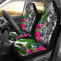 Yap Car Seat Covers White - Turtle Plumeria Banana Leaf