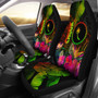 Chuuk Polynesian Car Seat Covers -  Hibiscus and Banana Leaves