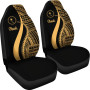 Chuuk Car Seat Covers - Gold Polynesian Tentacle Tribal Pattern