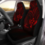 Kosrae State Car Seat Cover - Red Color Cross Style