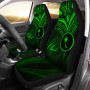 Chuuk State Car Seat Cover - Green Color Cross Style