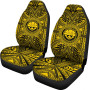 Federated States of Micronesia Car Seat Cover - Federated States of Micronesia Coat Of Arms Polynesian Gold Black