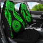 American Samoa Polynesian Car Seat Covers Pride Seal And Hibiscus Green