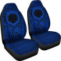 Northern Mariana Islands Car Seat Cover - Northern Mariana Islands Seal Polynesian Tattoo Blue