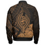 Guam Bomber Jacket Tribal Seal Hook Hibiscus Style