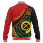 Vanuatu Baseball Jacket Custom Melanesian Tribal Circle Tattoo Style