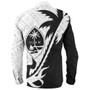 Guam Long Sleeve Shirt Custom Tribal Coconut Tree Half Style