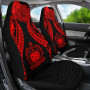 Samoa Polynesian Car Seat Covers Pride Seal And Hibiscus Red