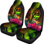 Guam Polynesian Personalised Car Seat Covers -  Hibiscus and Banana Leaves