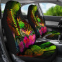 New Caledonia Polynesian Car Seat Covers - Hibiscus and Banana Leaves