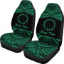 Cook Islands Polynesian Custom Personalised Car Seat Covers - Pride Green Version