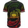 Samoa Polynesian Custom Personalised Baseball Shirt - Reggae Tribal Wave