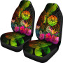 Tahiti Polynesian Car Seat Covers -  Hibiscus and Banana Leaves