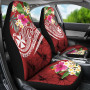 Wallis and Futuna Polynesian Car Seat Covers - Summer Plumeria (Red)