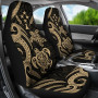 Kosrae Micronesian Car Seat Covers - Gold Tentacle Turtle