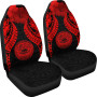 American Samoa Polynesian Car Seat Covers Pride Seal And Hibiscus Red
