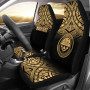 Federated States of Micronesia Car Seat Covers - FSM Seal Polynesian Tattoo Fog Gold