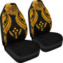Kosrae Polynesian Car Seat Covers Pride Seal And Hibiscus Gold