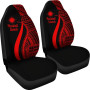 Marshall Islands Car Seat Covers - Red Polynesian Tentacle Tribal Pattern