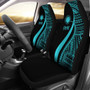 Northern Mariana Islands Car Seat Covers - Turquoise Polynesian Tentacle Tribal Pattern