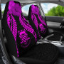 Tuvalu Polynesian Car Seat Covers Pride Seal And Hibiscus Pink