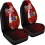 Cook Islands Polynesian Car Seat Covers - Coat Of Arm With Hibiscus