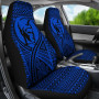 Hawaii Car Seat Covers - Polynesian King Tattoo Blue