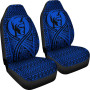 Hawaii Car Seat Covers - Polynesian King Tattoo Blue