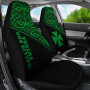 Wallis And Futuna Car Seat Covers - Wallis And Futuna Coat Of Arms Polynesian Tattoo Green Curve