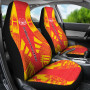 Marquesas Islands Car Seat Covers - Marquesas Islands Tiki Face Polynesian Tattoo Flag