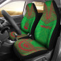 Vanuatu Car Seat Cover - Vanuatu Coat Of Arms Polynesian Chief Tattoo Green Version