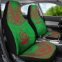 Vanuatu Car Seat Cover - Vanuatu Coat Of Arms Polynesian Chief Tattoo Green Version