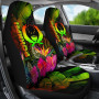 Pohnpei Polynesian Car Seat Covers -  Hibiscus and Banana Leaves