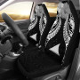 Tokelau Polynesian Car Seat Covers Pride Seal And Hibiscus Black