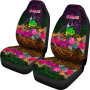 New Caledonia Polynesian Personalised Car Seat Covers - Summer Hibiscus