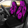 Tahiti Polynesian Car Seat Covers Pride Seal And Hibiscus Pink