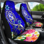 Tonga Car Seat Covers - Turtle Plumeria (Blue)