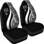 Fiji Car Seat Covers - White Polynesian Tentacle Tribal Pattern Crest