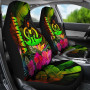 Vanuatu Polynesian Car Seat Covers -  Hibiscus and Banana Leaves