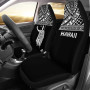 Hawaii Car Seat Covers - Kamehameha King Polynesian White Horizontal