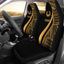 Pohnpei Car Seat Covers - Gold Polynesian Tentacle Tribal Pattern