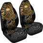 Samoa Polynesian Car Seat Covers - Gold Turtle Flowing