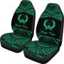 Pohnpei Polynesian Custom Personalised Car Seat Covers - Pride Green Version