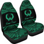 Pohnpei Polynesian Custom Personalised Car Seat Covers - Pride Green Version