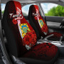 Tuvalu Polynesian Car Seat Covers - Coat Of Arm With Hibiscus