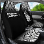 New Caledonia Car Seat Covers - New Caledonia Coat Of Arms Polynesian Tattoo Fog Black