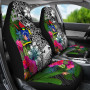 Cook Islands Car Seat Covers - Turtle Plumeria Banana Leaf