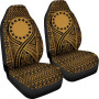 Cook Islands Car Seat Cover - Cook Islands Flag Polynesian Tattoo Gold