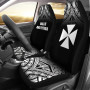 Wallis And Futuna Car Seat Covers - Wallis And Futuna Coat Of Arms Polynesian Tattoo Fog Black