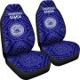 American Samoa Car Seat Covers - Seal In Polynesian Tattoo Style ( Blue)